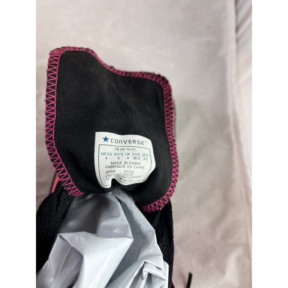 Converse All Star Chuck Taylor High Tops Pink Black Womens 6 Mens 4 Vintage 2004 - Picture 16 of 16